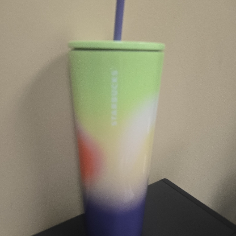 Starbucks Summer 2023 Ombre Prism Gradient Stainless Tumbler Venti 24oz.
